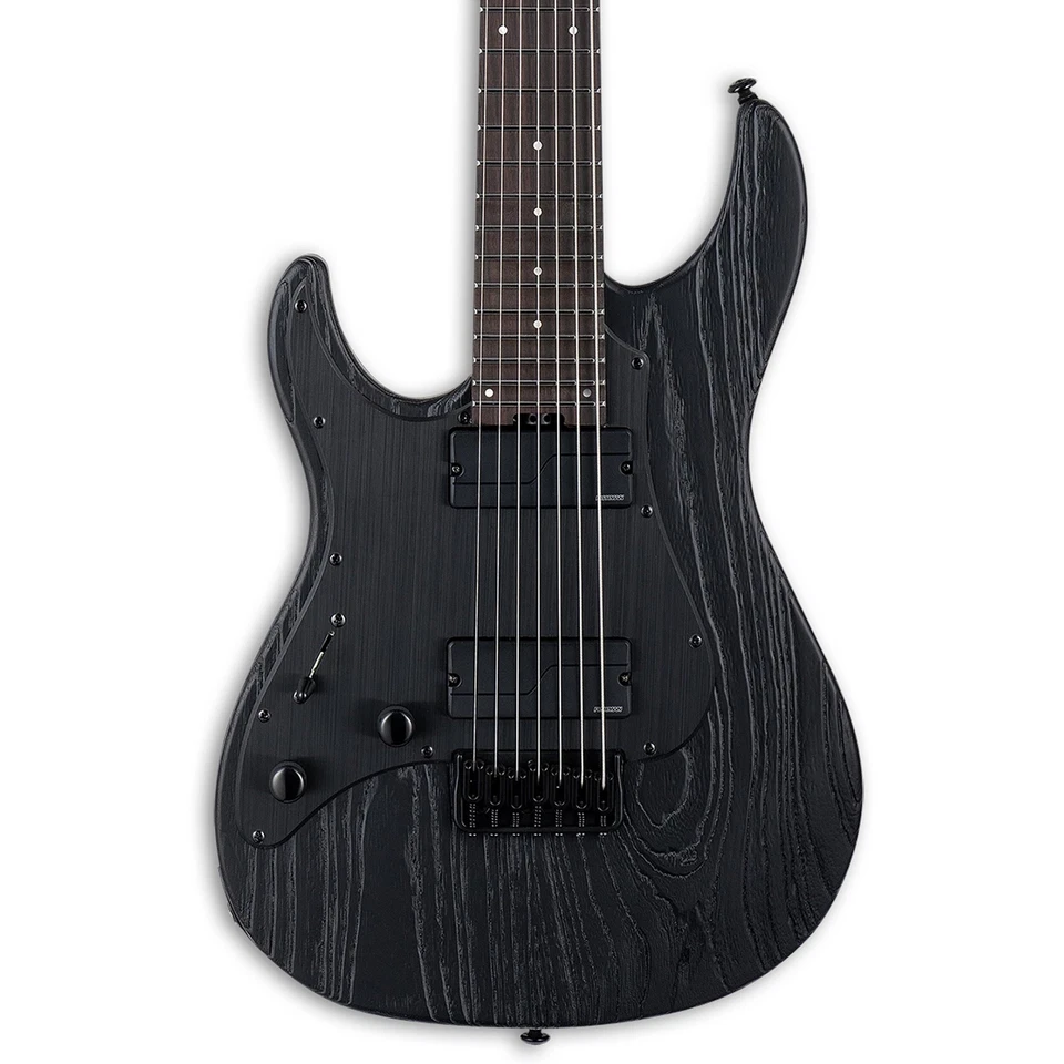 ESP LTD SN-1007HT Baritone Left Handed Electric Guitar, Black Blast - Image 1 of 4