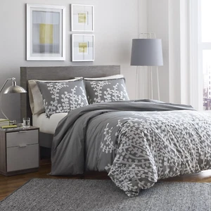 - Twin Duvet Cover Set, Cotton Bedding with Matching Sham, Softens with Each Was - Picture 1 of 7