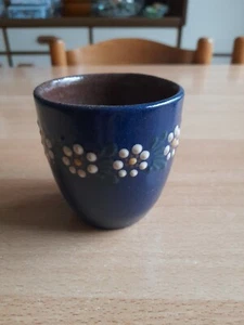 älterer Becher, bunte Keramik, 7,5x8cm, Nr. 208 - Bild 1 von 3