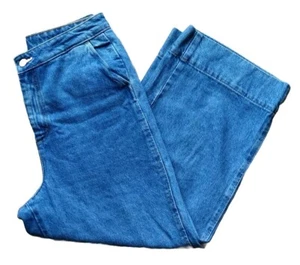 MONKI cropped straight leg high rise jeans chino style size 10 - Picture 1 of 6