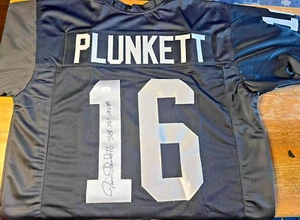 Jim Plunkett Signed Oakland Raiders Jersey Super Bowl XV MVP Inscription JSA - Picture 1 of 12