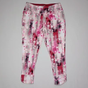 AVIA Girls Sz XL (14-16) Athletic Leggings White Pink Black Print - Picture 1 of 18