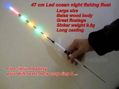 A large 47 cm Electric Led Ocean Vertical Night Fishing Floats + Battery & Other - image 1 of 4