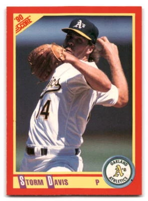Storm Davis 1990 Score Baseball #266 Oakland Athletics - Image 1 of 2