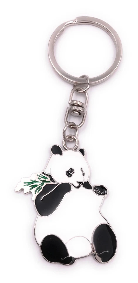 Panda Thick Panda Key Ring Pendant Silver Made of Metal - Image 1 of 1