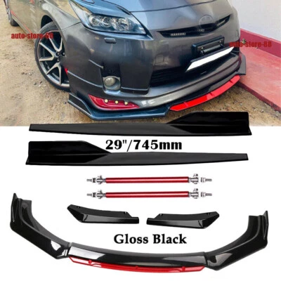 For Toyota Prius Front Bumper Lip Spoiler Splitter Rear Lip Side Skirt Body Kits Foto 1 de 4