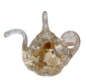 De Colección Soporte Anillo Pisapapeles St Clair Maude Arte Vidrio Tetera Único Abuela Regalo - Imagen 1 de 5