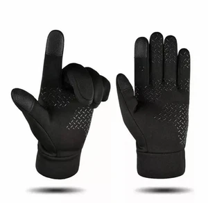 Warm Black Waterproof Windproof Touch Screen Gloves for Cycling, Outdoor Use - Bild 1 von 4