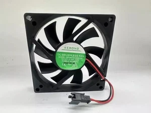 KERONG DF0801512SEL2R 8015 DC12V 0,15A 1,8W 8CM 2-pinowy wentylator chłodzący - Zdjęcie 1 z 2