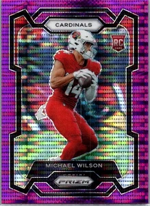2023 Panini Prizm Purple Pulsar Rookie Michael Wilson Arizona Cardinals #303 - Foto 1 di 2