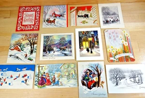 12 Vintage Weihnachtskarten 50er Jahre gebraucht signiert Weihnachtsgrüße Lot #10 - Bild 1 von 1