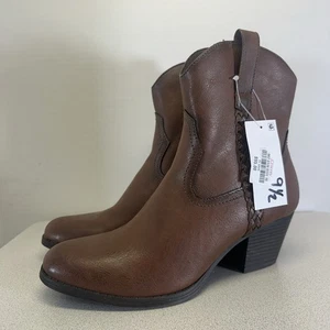 Stivali da cowboy Frye and Co Daxx tacco impilato donna 9,5 marrone boho western tacco - Foto 1 di 9