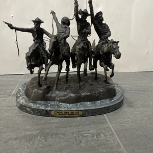 Frederic Remington "Coming Through the Rye" Bronze Sculpture - Large 17" - Picture 1 of 10