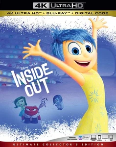 INSIDE OUT (4K UHD Blu-ray) Amy Poehler Phyllis Smith Richard Kind (US IMPORT) - Picture 1 of 2