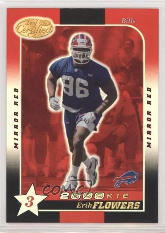 2000 Leaf Certified 2000 Rookie Mirror Red Erik Flowers #152 Rookie RC - Image 1 of 2