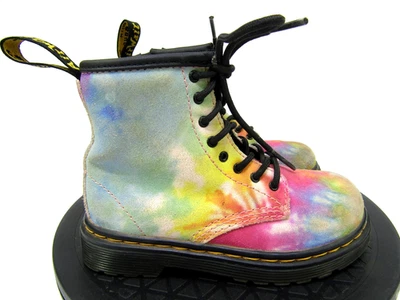 Botas Dr. Martens Air Wair Niño Pequeño Talla EE. UU. 9 Cremallera Lateral Tie Dye Gamuza 1460T Foto 1 de 4