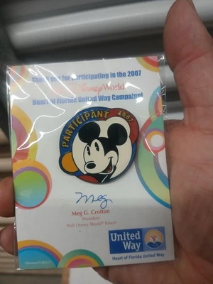 Walt Disney World Cast Member Exclusive Pin United Way 2007 Mickey Mouse - Image 1 of 3