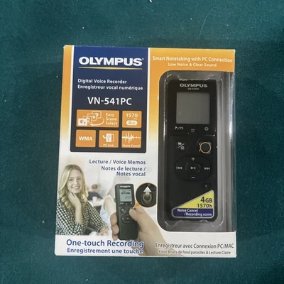 Olympus VN-541PC 4GB Digital Voice Recorder - Black - Image 1 of 4