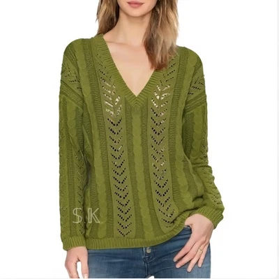 Suéter Vintage GAP Cuello en V Profundo Pescador Tejido con Cable Años 80-90 Hong Kong Talla GRANDE  Foto 1 de 4