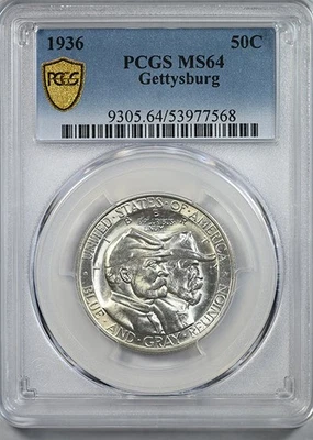 1936 Gettysburg Classic Commemorative Half Dollar 50C PCGS MS64 - Image 1 of 4