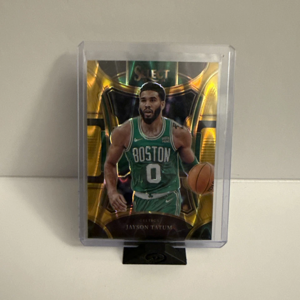 2023-24 Panini Select Jayson Tatum Gold Tectonic 10/10 Boston Celtics - Image 1 of 4