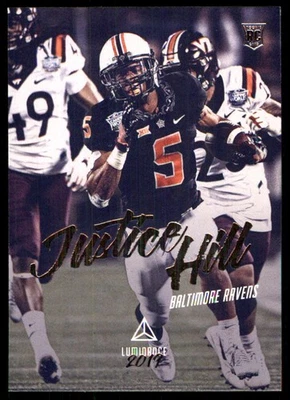 Justice Hill 2019 Panini Luminance #157 Ravens NFL READ FREE SHIP AutographDen - Image 1 of 2