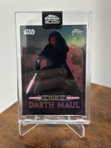 DARTH MAUL 2024 TOPPS STAR WARS CHROME BLACK 25 YEARS OF DARTH MAUL #DM-3 - Picture 1 of 3