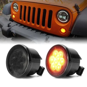 JK JKU 2007 - 2017 Turn Signal Lights Parking Lights 5W Amber LEDs DC12V - Picture 1 of 12