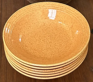 SUNSET Set of 6 Soup Bowls 8.75" Terra Stone MIKASA CN205 Japan VTG Stoneware - Picture 1 of 7