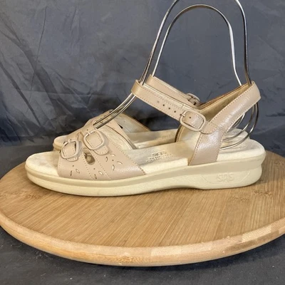 SAS Duo Sandals Women 8.5 N Tan Leather Tripad Comfort Cushioned Shoes - Image 1 of 4