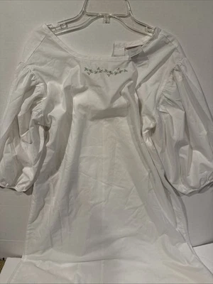 Camisón Pijama Floral Bordado Blanco American Girl Elizabeths NIGHT SHIFT M Foto 1 de 4