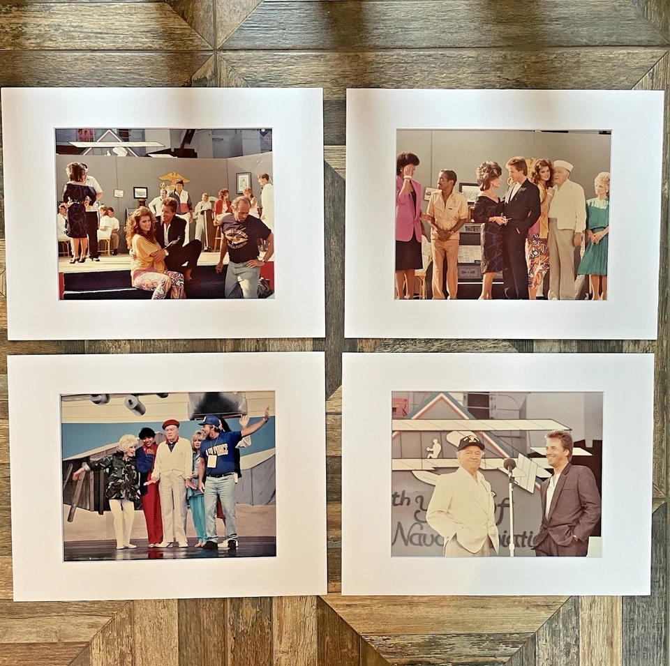 Brooke Shields Don Johnson Liz Taylor Bob Hope 1986 USO lote de fotos sinceras mate Foto 1 de 4