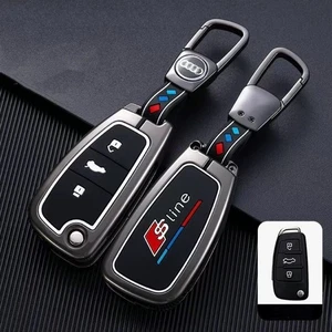 Zinc Alloy Car Key Fob Cover Shell Case for Audi Q2 Q3 A3 A4 A6L Q5 R8 - Picture 1 of 2