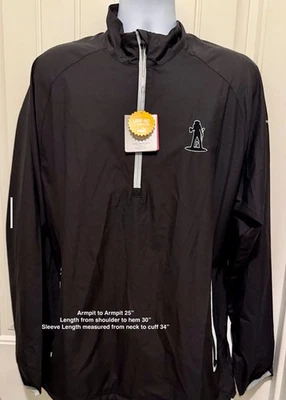NWT Puma Golf 1/2 Zip Black Sz. XL (16) 40 UPF Unisex Windbreker Zip Pockets - Image 1 of 4