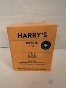 New Harry's Bar Soap Redwoods Scent 4-Pack| Sulfate-Free | Natural | Cleansing - Picture 1 of 6