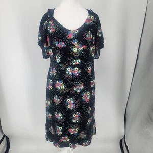 Abito donna Anthropologie Scarletta Sweetheart nero floreale taglia 14 - Foto 1 di 9