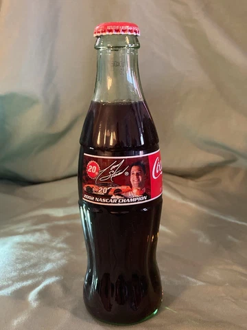 TONY STEWART 2002 Collectible Coca-Cola Bottle FULL and UNOPENED Cover