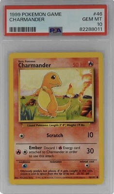 1999 POKEMON GAME 46 CHARMANDER PSA 10 - Image 1 of 2