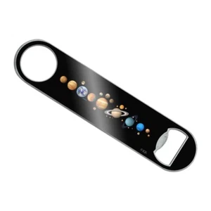 Sonnensystem Planet Order Merkur Venus Edelstahl flacher Flaschenöffner - Bild 1 von 4