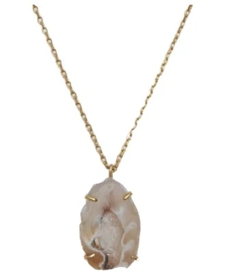 $49 Lucky Brand Tono Oro Piedra Abierta Colgante Collar 32 más 2" P10 Foto 1 de 4