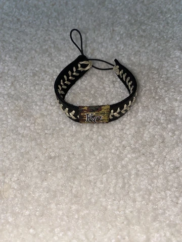 KC Royals Leather Seam Bracelet Cover