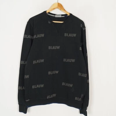 SCOTCH & SODA Men Jumper Size L Crew Neck Black Tight-Knit Pullover Cotton - Image 1 of 4