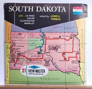 South Dakota 3-reel Set A485 - Sawyers S6b ed. A View-Master Map Packet - Picture 1 of 5
