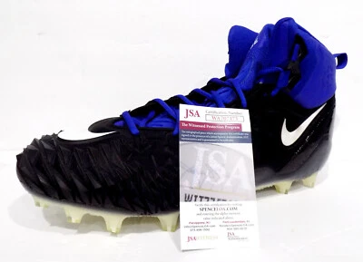 JACK HAM Signed "HOF 88" Autograph NIKE Blue & Black Size 17 Cleat Shoe JSA💎COA - Image 1 of 4