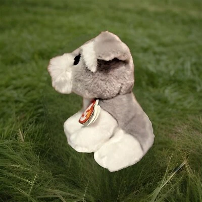 TY Beanie Babies Baby 6" HARPER Grey Dog Schnauzer Plush  Tags gifts family toys - Image 1 of 4