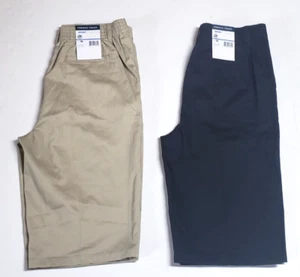 Lot of 2 French Toast Boy's Uniform Pull-On Shorts, Khaki and Black, Size 18 - Picture 1 of 24