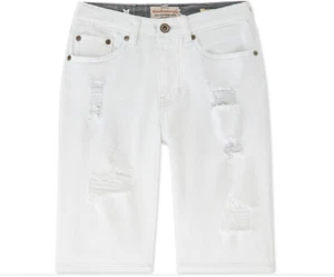 Weatherproof Big Boys Rip and Repair Denim Shorts White Size 14 - Picture 1 of 1