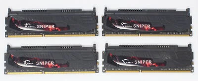 G.Skill Sniper 16 GB (4x4GB) F3-12800CL9Q-16GBSR1 DDR3L-1600 RAM (#21232) - Bild 1 von 2