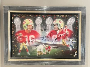 Joe Montana/Dwight Clark “ The Catch”Lithograph 23/49 Autograph JSA And WOS COA - Picture 1 of 14