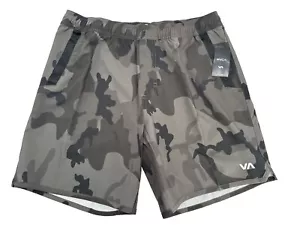 $66 RVCA Hombres Kevin Híbrido 17" Pantalones Cortos Atléticos - Camuflaje - Pequeño - Nuevo - Imagen 1 de 8